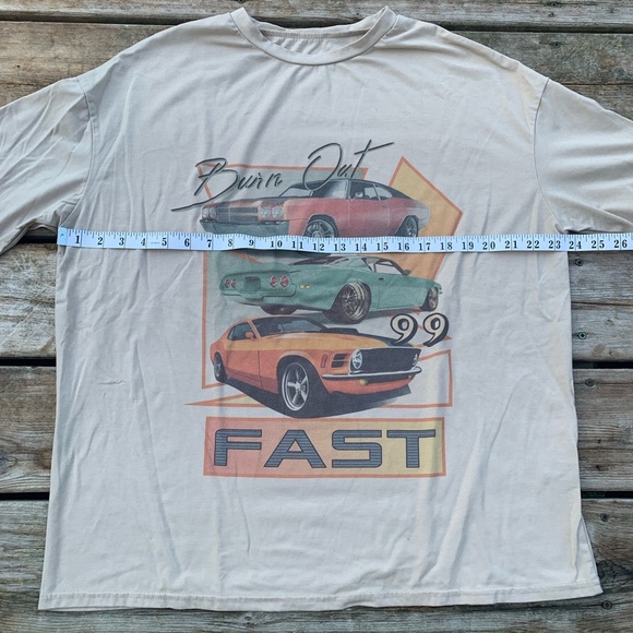 SHEIN "Burn Out Fast" Graphic T-Shirt - US Size 6 / Medium - Picture 5 of 5